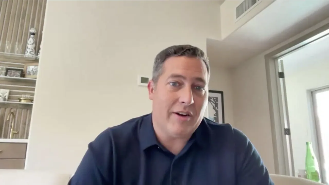 Jim, a father in 100k Fathers, speaking to camera